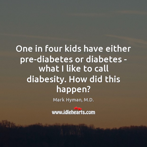 One in four kids have either pre-diabetes or diabetes – what I Image