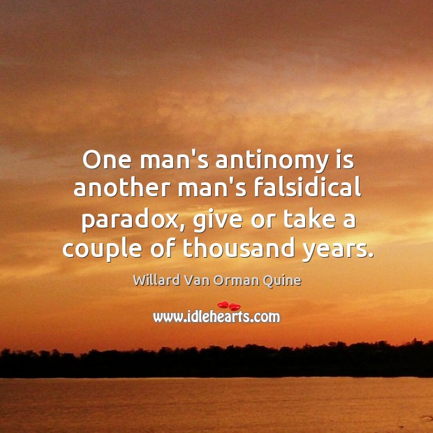 One man’s antinomy is another man’s falsidical paradox, give or take a Image