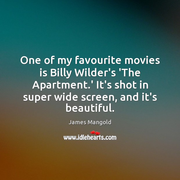 One of my favourite movies is Billy Wilder’s ‘The Apartment.’ It’s Image
