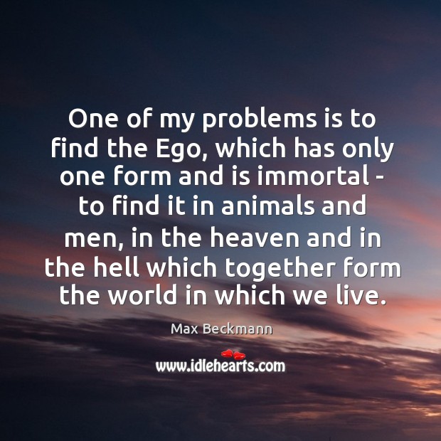 One of my problems is to find the Ego, which has only Image