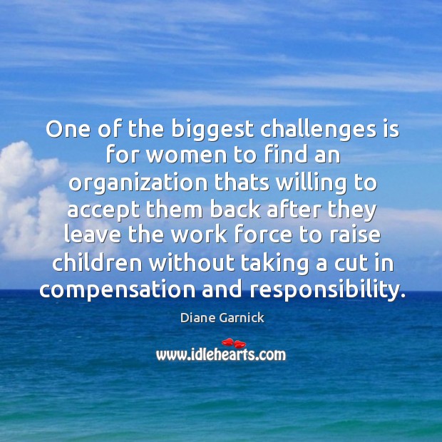 One of the biggest challenges is for women to find an organization Image