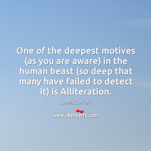 One of the deepest motives (as you are aware) in the human Image