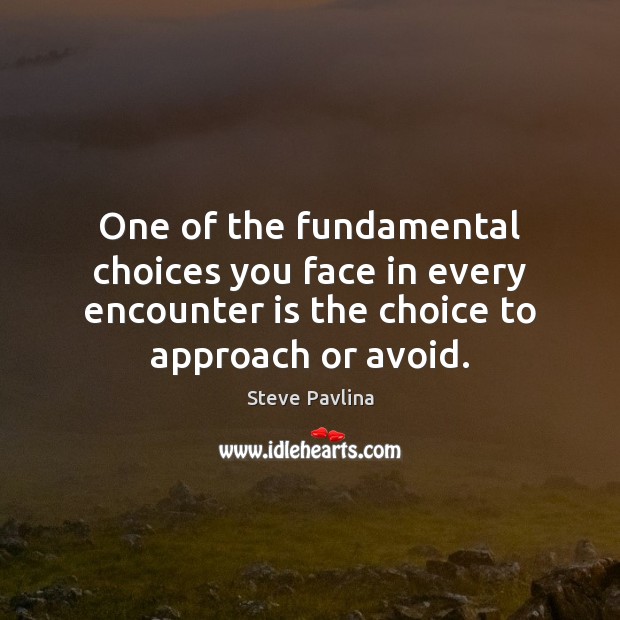 One of the fundamental choices you face in every encounter is the Image