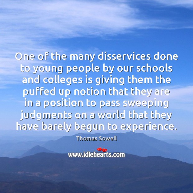 One of the many disservices done to young people by our schools Image