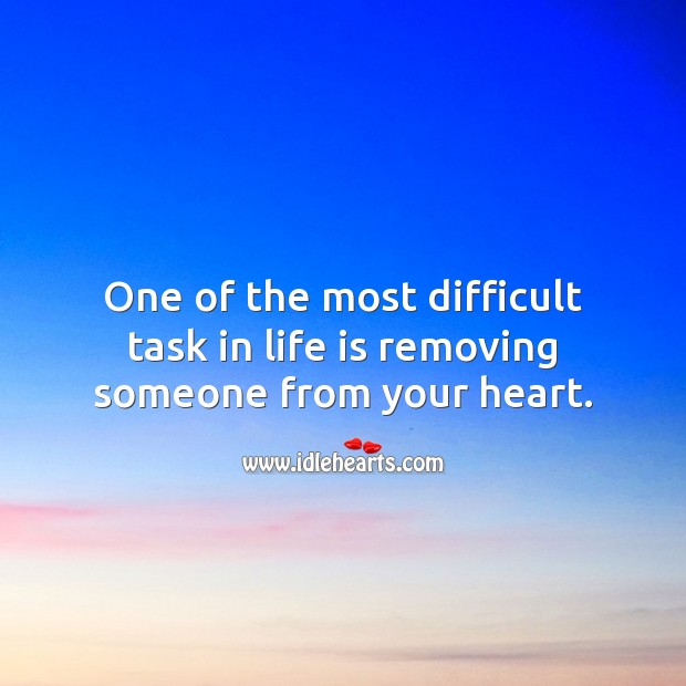 One of the most difficult task in life is removing someone from your heart. Lost Love Quotes Image