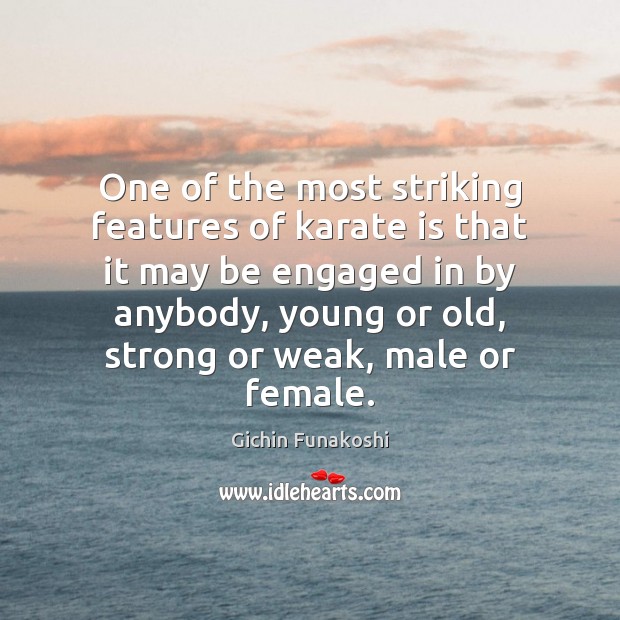 One of the most striking features of karate is that it may Image