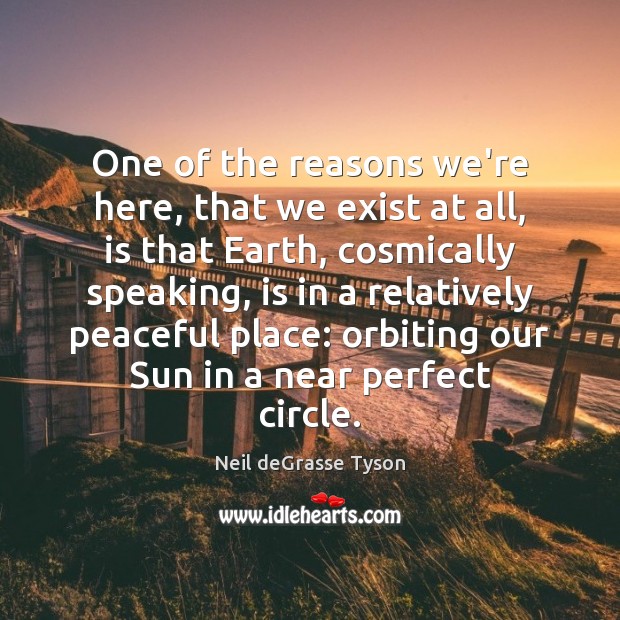One of the reasons we’re here, that we exist at all, is Neil deGrasse Tyson Picture Quote