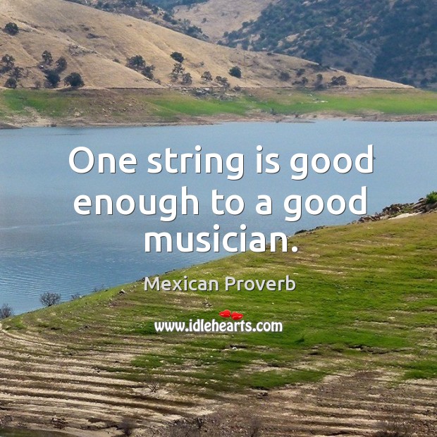 One string is good enough to a good musician. Image