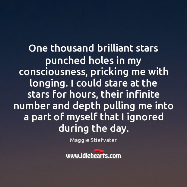 One thousand brilliant stars punched holes in my consciousness, pricking me with Image