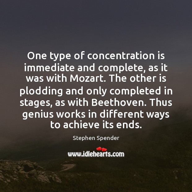 One type of concentration is immediate and complete, as it was with 