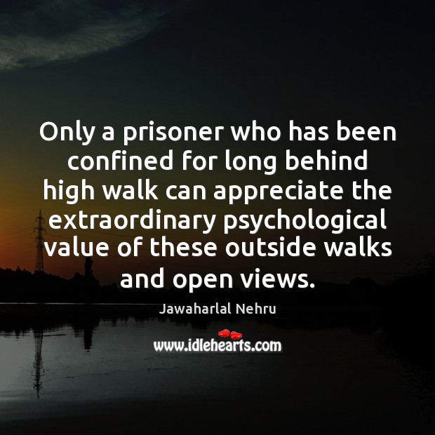 Only a prisoner who has been confined for long behind high walk Image