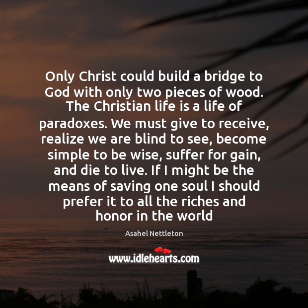 Only Christ could build a bridge to God with only two pieces Image