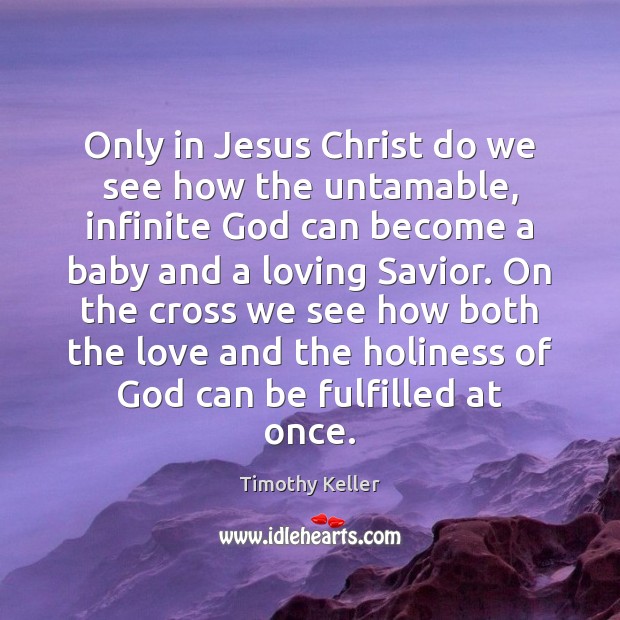 Only in Jesus Christ do we see how the untamable, infinite God Timothy Keller Picture Quote