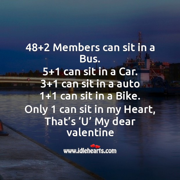 Only one can sit in my heart Valentine’s Day Messages Image