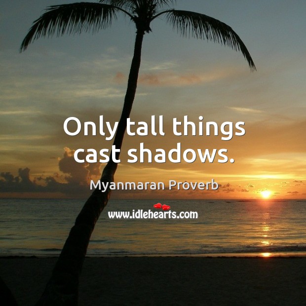 Only tall things cast shadows. Image