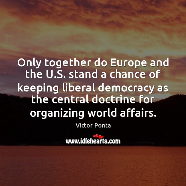Only together do Europe and the U.S. stand a chance of Image