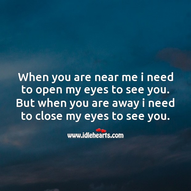 Open my eyes to see you Love Messages Image