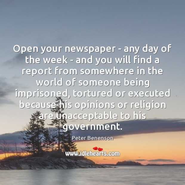 Open your newspaper – any day of the week – and you Image