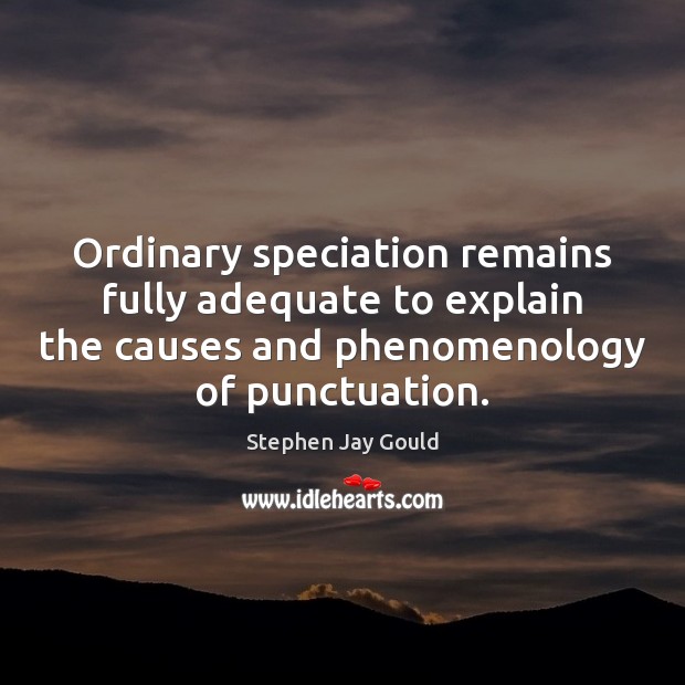 Ordinary speciation remains fully adequate to explain the causes and phenomenology of Image