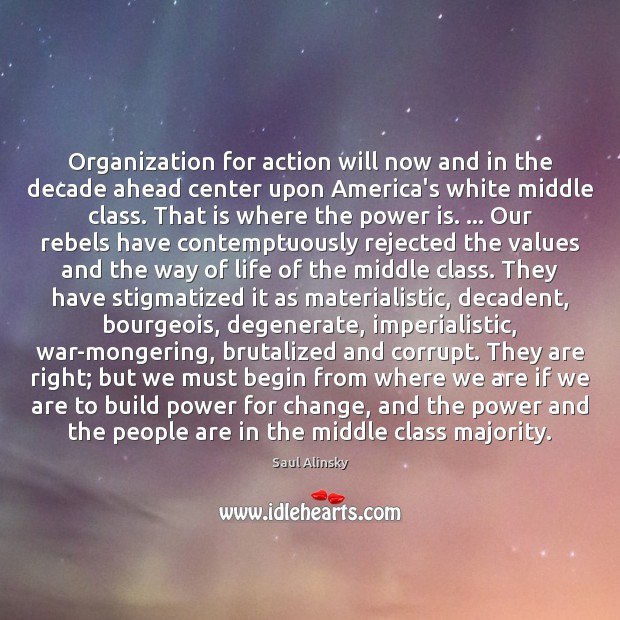 Organization for action will now and in the decade ahead center upon Power Quotes Image