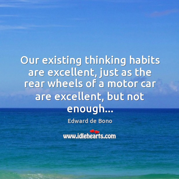 Our existing thinking habits are excellent, just as the rear wheels of Image