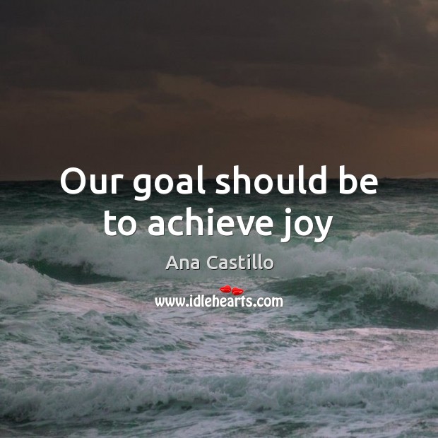 Our goal should be to achieve joy Image
