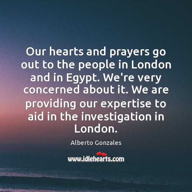 Our hearts and prayers go out to the people in London and Image