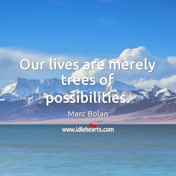 Our lives are merely trees of possibilities. Image