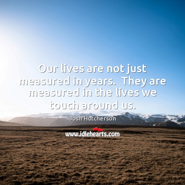 Our lives are not just measured in years.  They are measured in Image