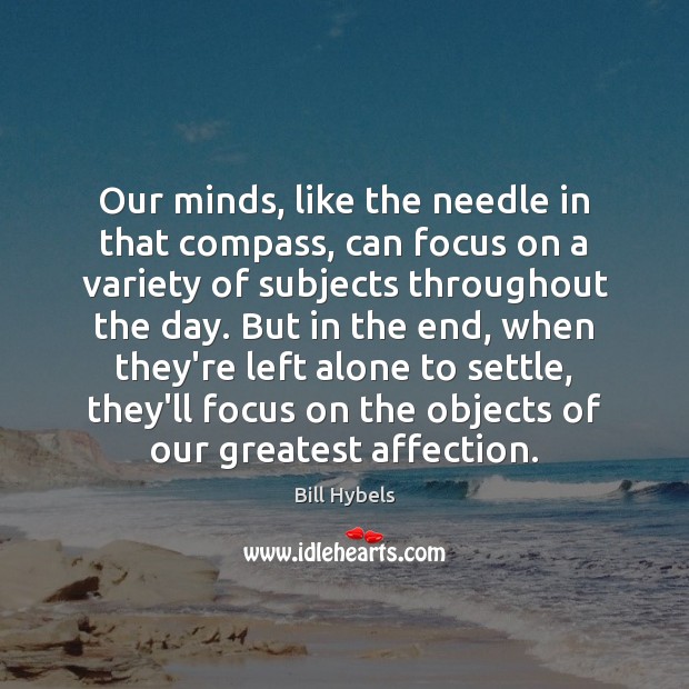 Our minds, like the needle in that compass, can focus on a Image