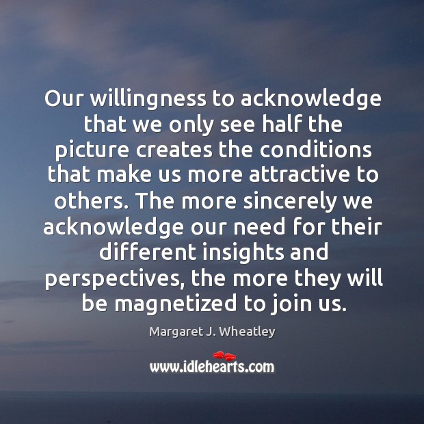 Our willingness to acknowledge that we only see half the picture creates Image