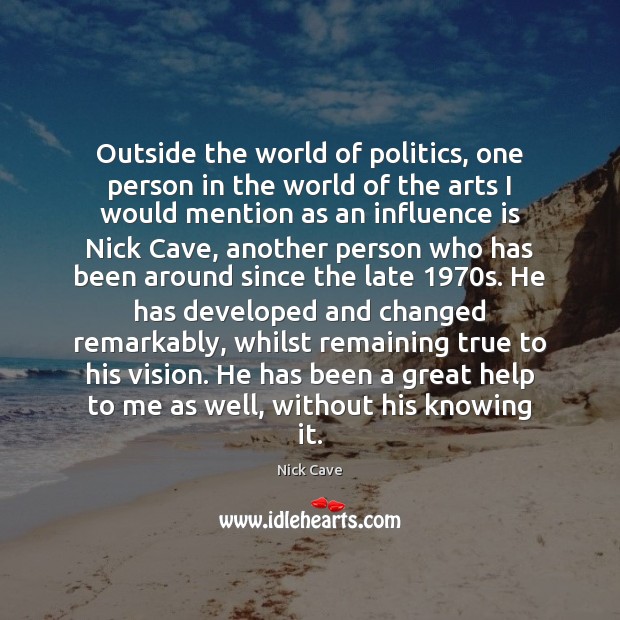 Outside the world of politics, one person in the world of the Image