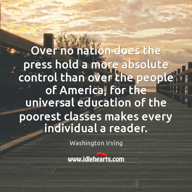 Over no nation does the press hold a more absolute control than Image