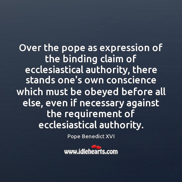 Over the pope as expression of the binding claim of ecclesiastical authority, Image