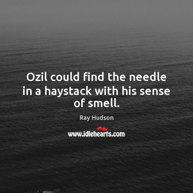 Ozil could find the needle in a haystack with his sense of smell. Ray Hudson Picture Quote