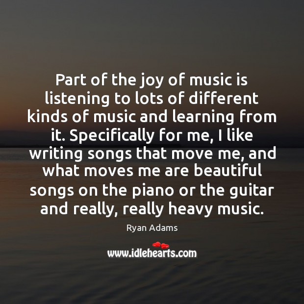 Part of the joy of music is listening to lots of different Image