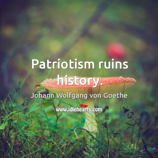 Patriotism ruins history. Image