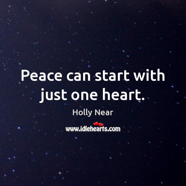 Peace can start with just one heart. Image