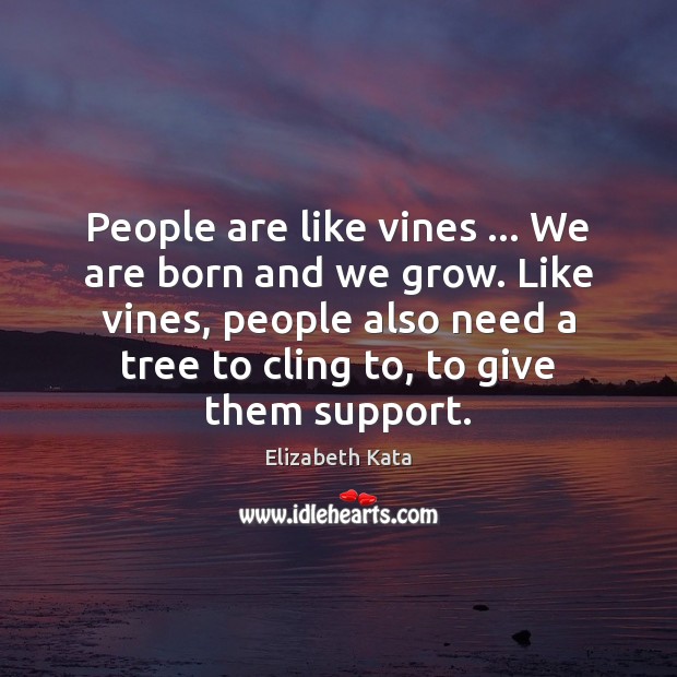 People are like vines … We are born and we grow. Like vines, Image