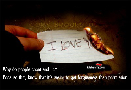 Why do people cheat and lie? People Quotes Image