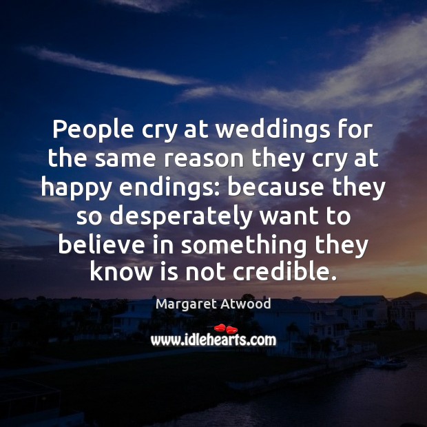 People cry at weddings for the same reason they cry at happy Image