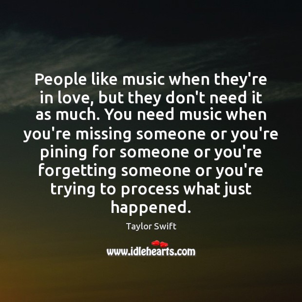 People like music when they’re in love, but they don’t need it Image
