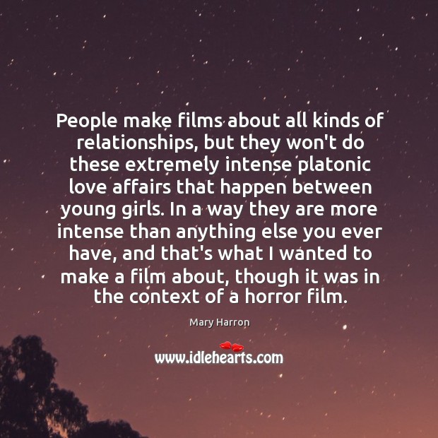 People make films about all kinds of relationships, but they won’t do Image