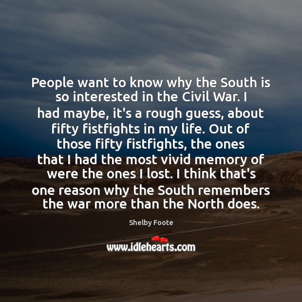People want to know why the South is so interested in the Image