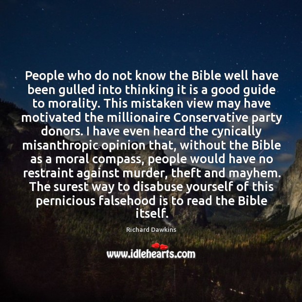 People who do not know the Bible well have been gulled into Image