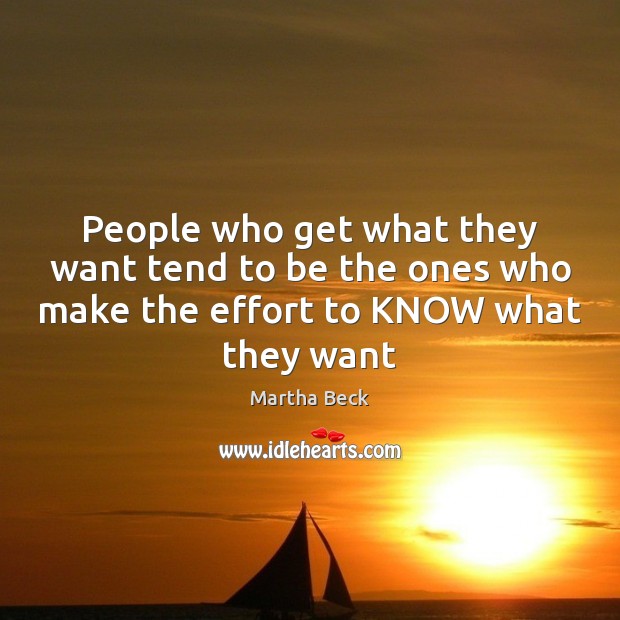 People who get what they want tend to be the ones who Martha Beck Picture Quote