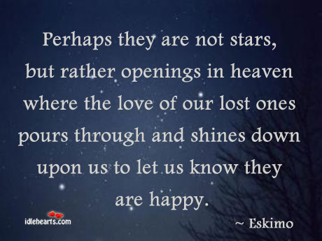 Perhaps they are not stars, but rather openings in heaven Image