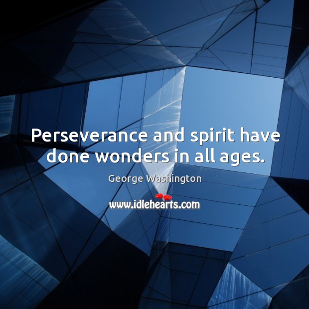 Perseverance and spirit have done wonders in all ages. Image