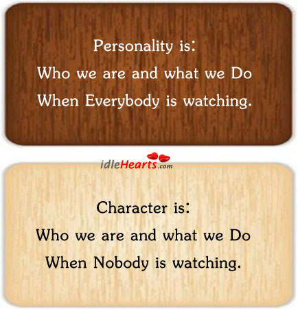 Personality vs character Character Quotes Image