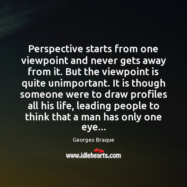 Perspective starts from one viewpoint and never gets away from it. But Image
